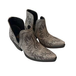 Ariat Dixon Embroidered leather pull-on bootie Blanco Size 5.5 B EUR 36 M